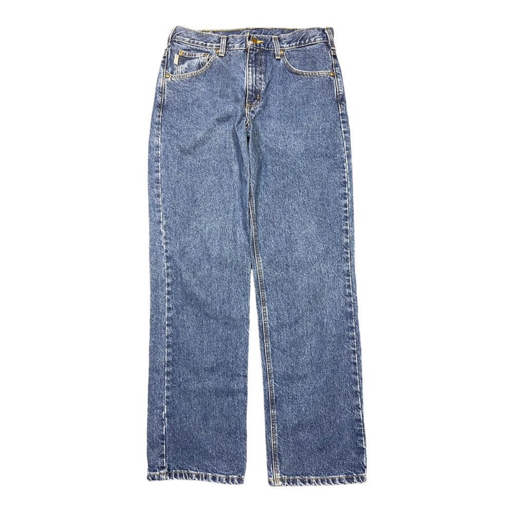 Carhartt relaxed fit 34X32 blue jeans mens cotton workware B17 STW B 180 DST
